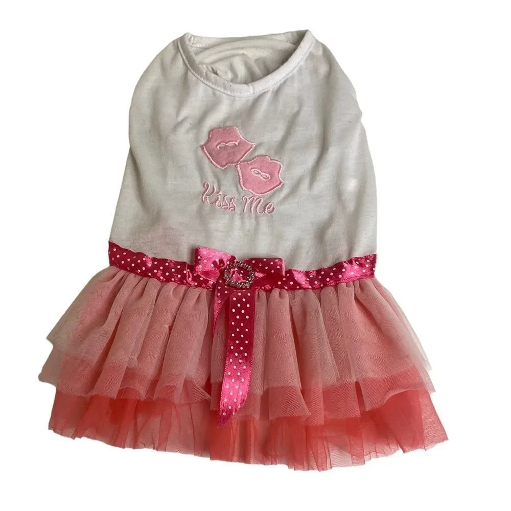 'Kiss Me' Tulle Skirt Dog Dress